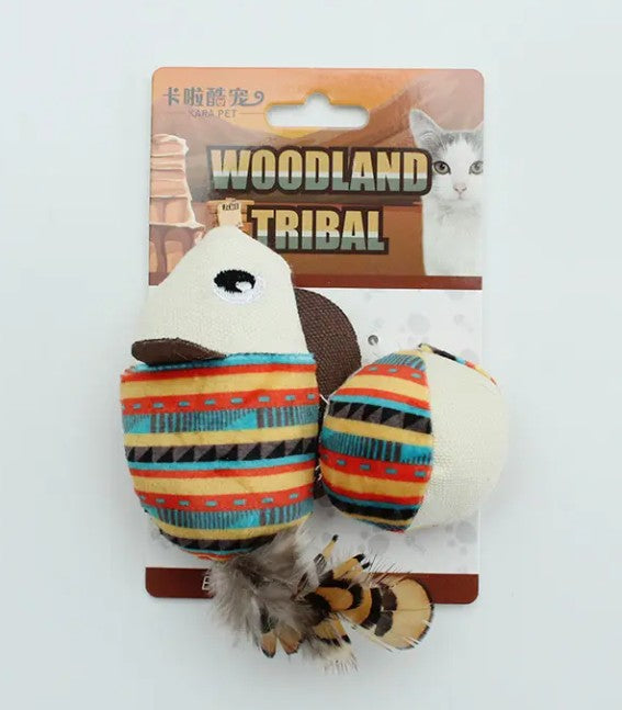 Woodland Tribal Plush Cat Toys