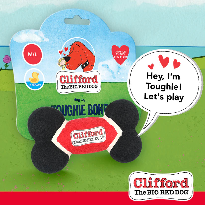 Clifford The Big Red Dog Toughie Bone Dog Toy