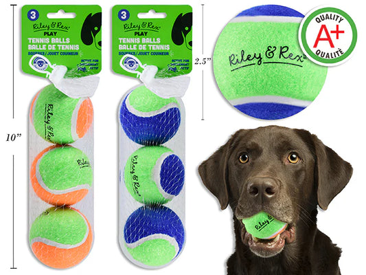 Toy Squeaky Tennis Balls 3pk