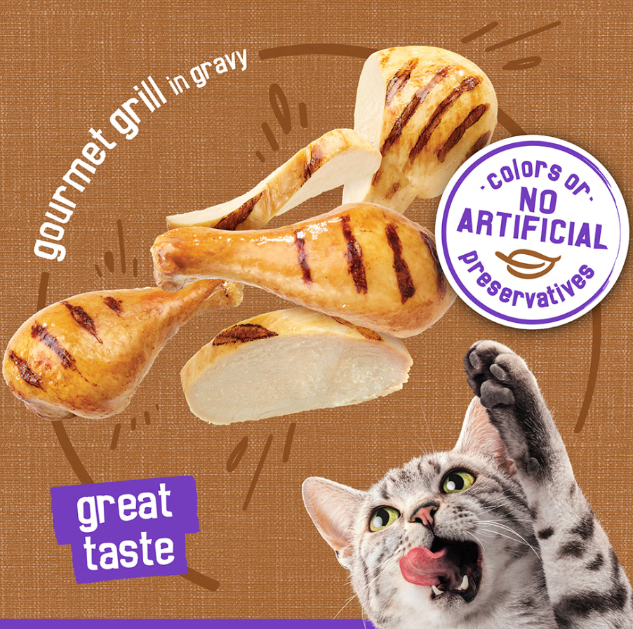 Friskies Meaty Bits Gourmet Grill in Gravy Wet Cat Food