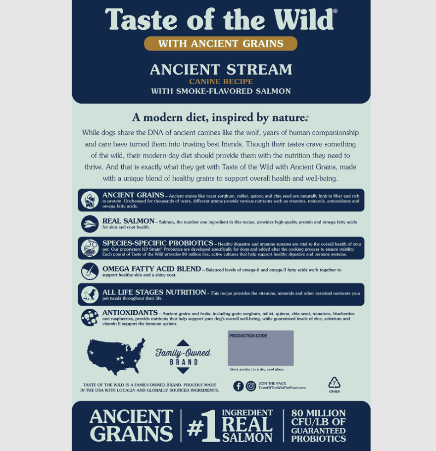 Ancient Stream Canine Recipe with Smoke-Flavored Salmon