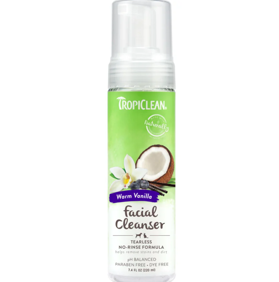 TC WARM VANILLA WATERLESS FACIAL CLEANSER FOR PETS 7.4 OZ