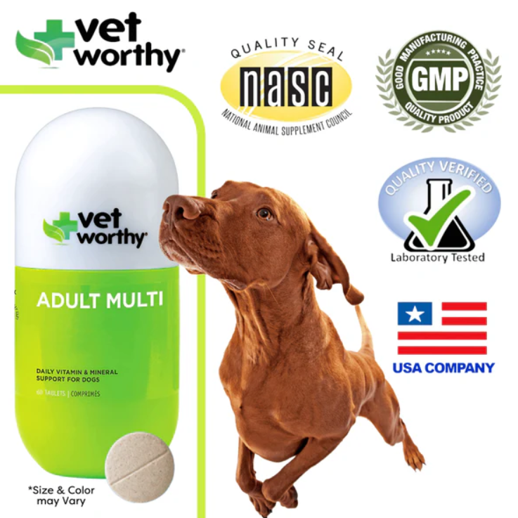 Adult Multi Vitamin Liver Flavored Tablets for Dogs - 60 ct