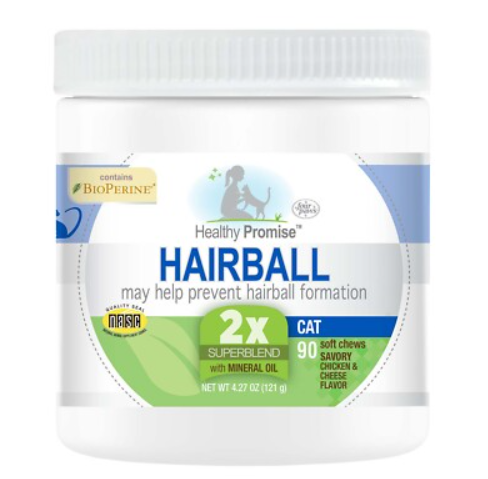 Healthy Promise Cat Hairball Control Soft Chews, Savory Chicken & Cheese (90