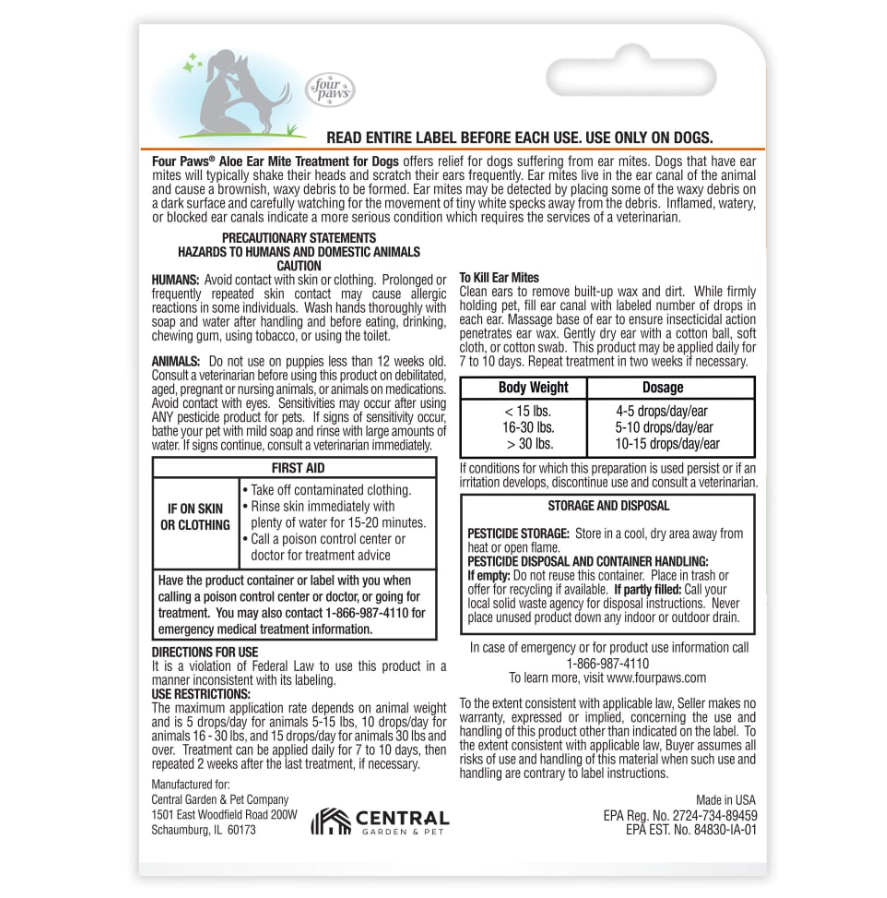 Healthy Promise Aloe Ear Mite Treatment For Dogs
