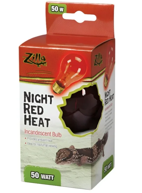 Zilla Night Red Incandescent Heat Bulb, 50 Watt