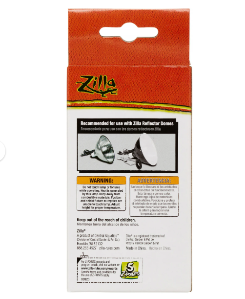 Zilla Night Red Incandescent Heat Bulb, 50 Watt