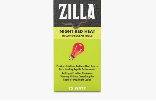 Zilla Night Red Incandescent Reptile Terrarium Lamp, 75-watt