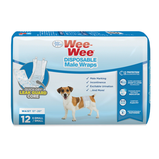 Wee-Wee  Disposable Male Dog Wraps