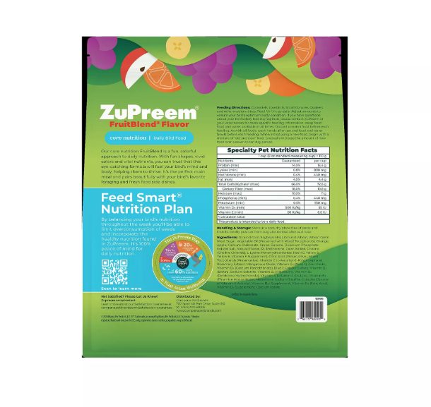 ZuPreem® FruitBlend Medium Bird Food