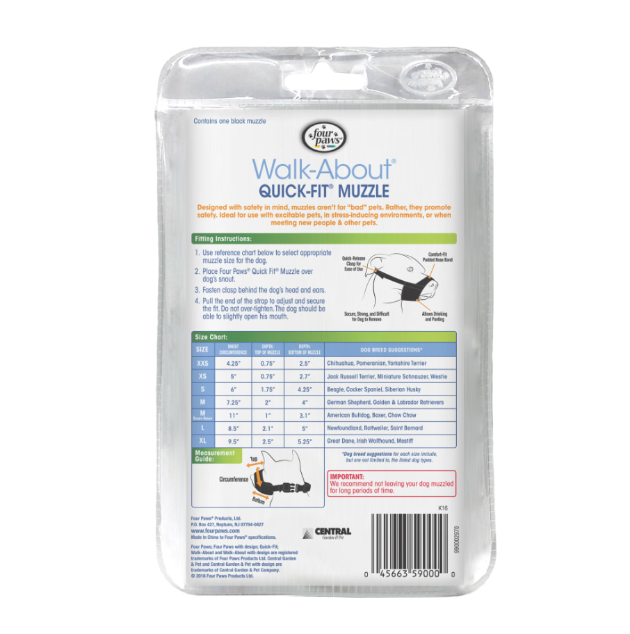 Four Paws Quick-Fit Dog Muzzle