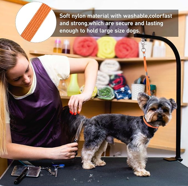 Pet Dog Grooming Loop, Nylon Restraint Noose Adjustable Dog Grooming Supplies for Pet Grooming Table Bathtub 22 Inches