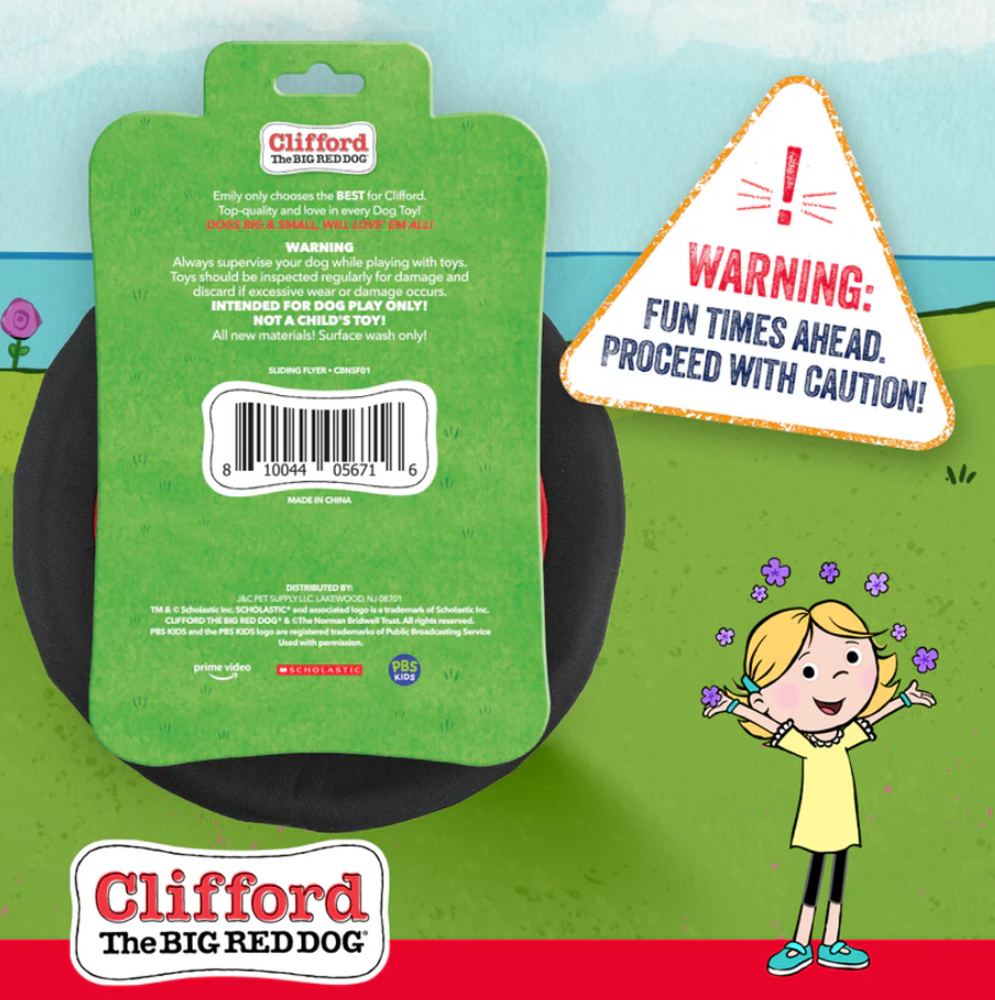 Clifford The Big Red Dog Sliding Flyer Dog Toy