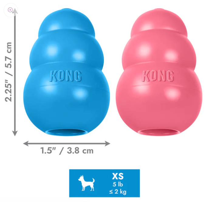 KONG Puppy Xtra Small: Pink & Blue