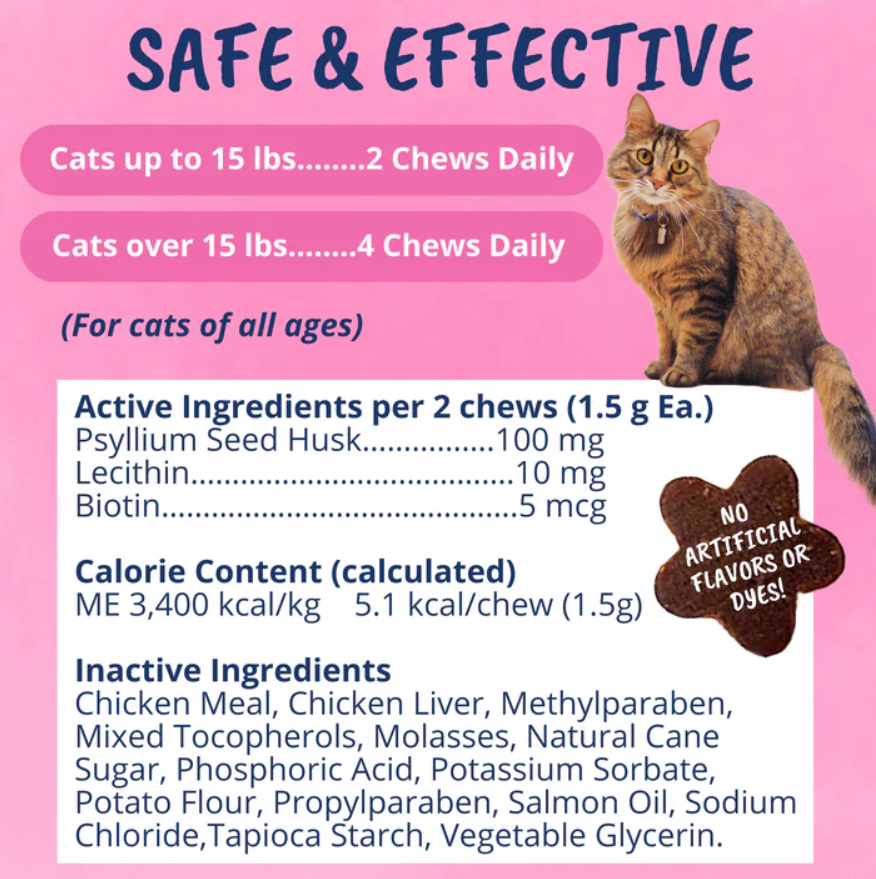 Hairball Support Soft Chews for Cats