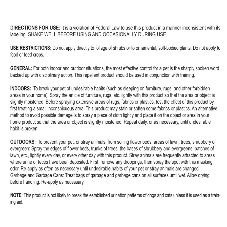 Keep Off! Dog and Cat Repellent Outdoors & Indoors Spray
