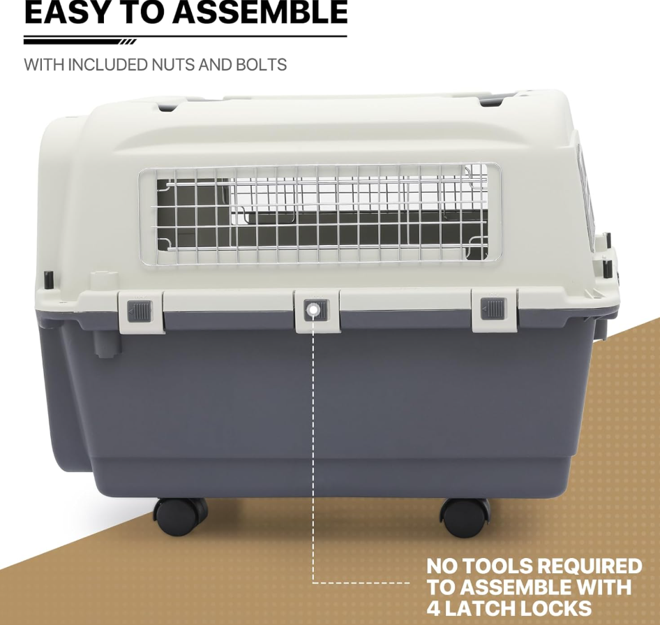 Pet Kennel Crate With Wheel