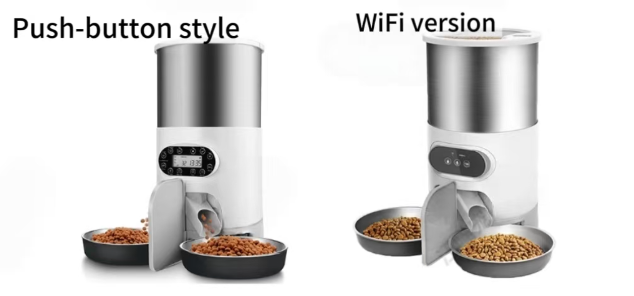 Stainless Steel Automaticpet Feeder With Two-Way Splitter