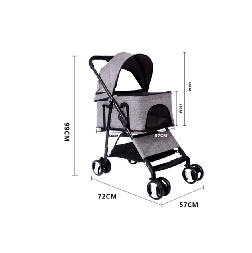 Luxury Pet Stroller Dog Carrier Car Seat