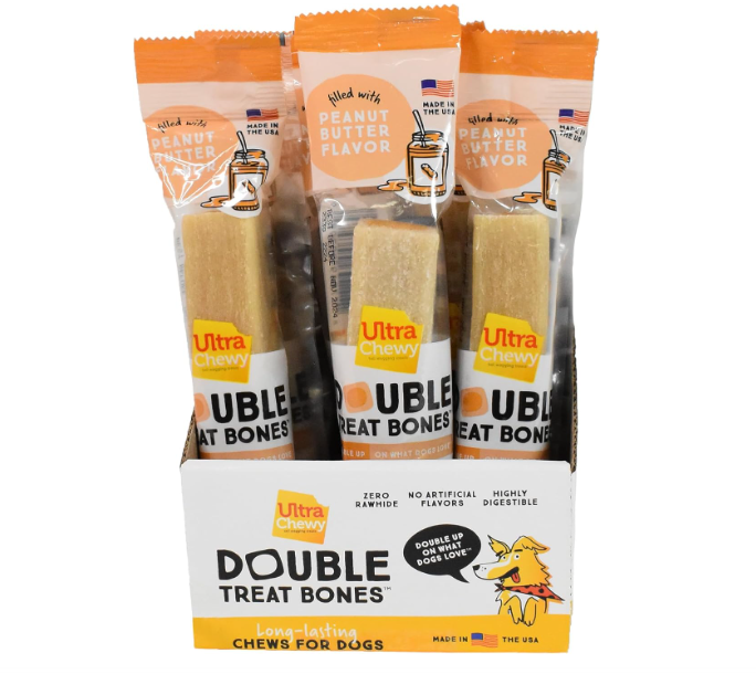 Ultra Chewy Peanut Butter Double Treat Bones