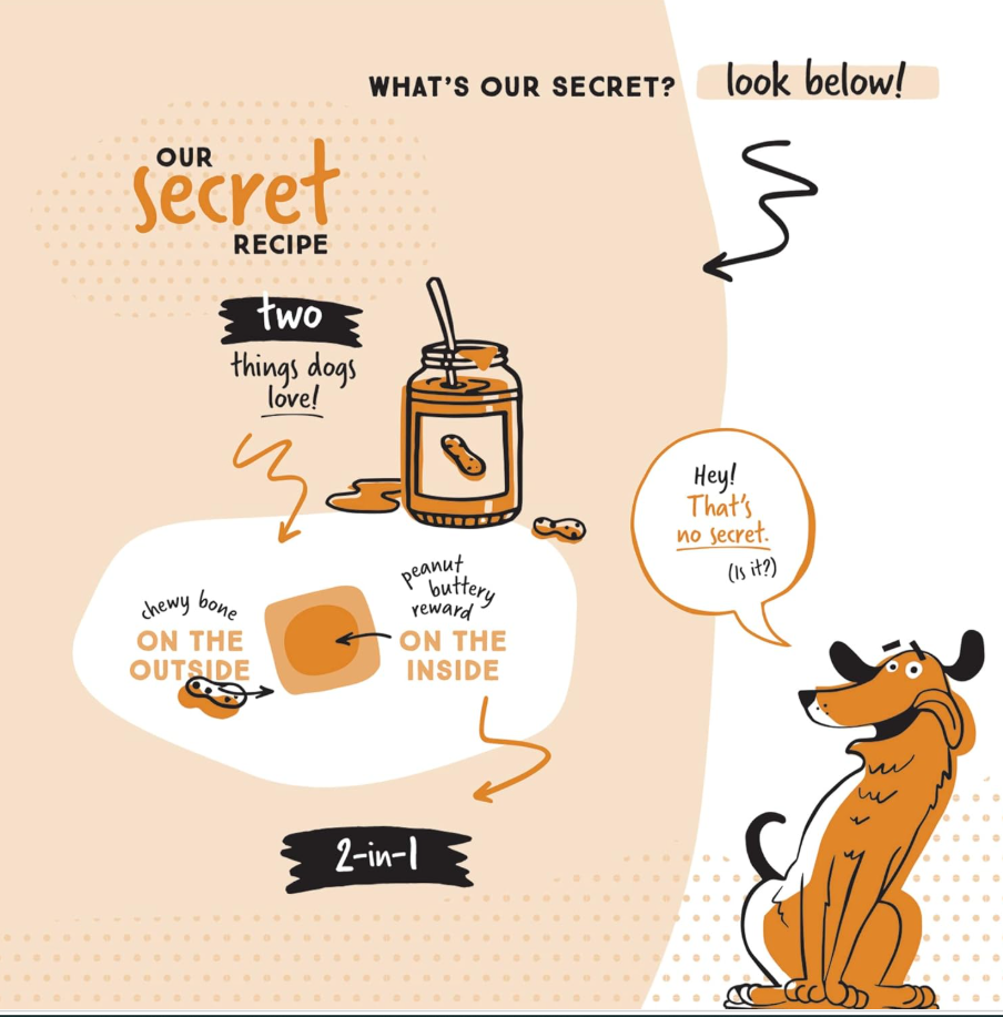 Ultra Chewy Peanut Butter Double Treat Bones