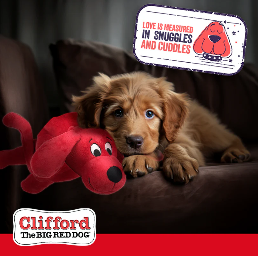Clifford The Big Red Dog Skinny Furry Friend Plush Dog Toy