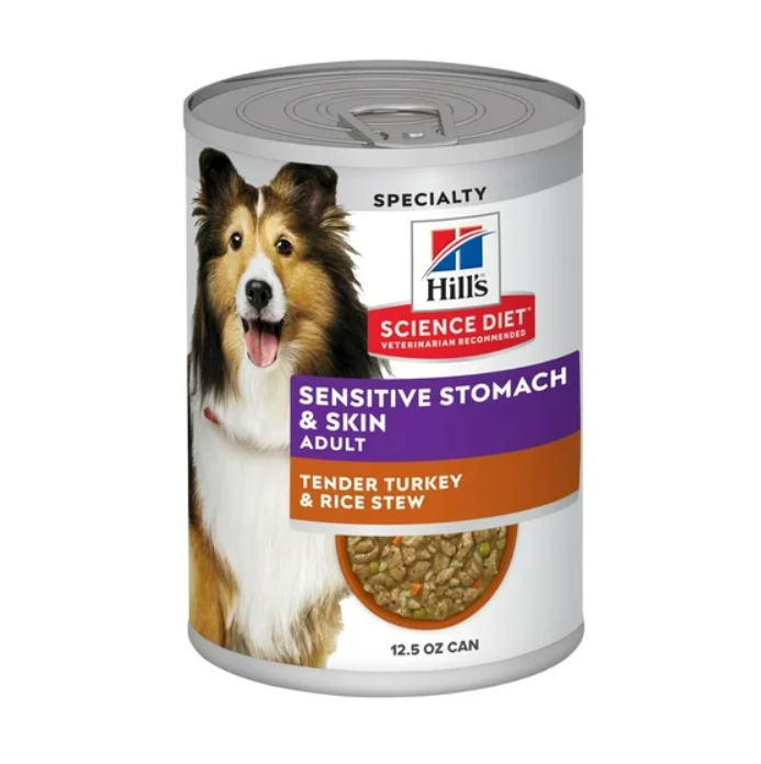 Hill's Science Diet Sensitive Stomach & Skin Tender Turkey & Rice Stew Wet Dog Food
