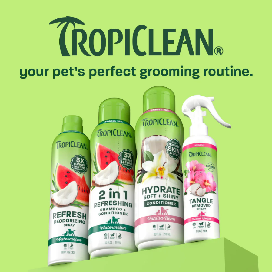 TropiClean Vanilla Bean Hydrate & Shine Pet Conditioner, 20oz