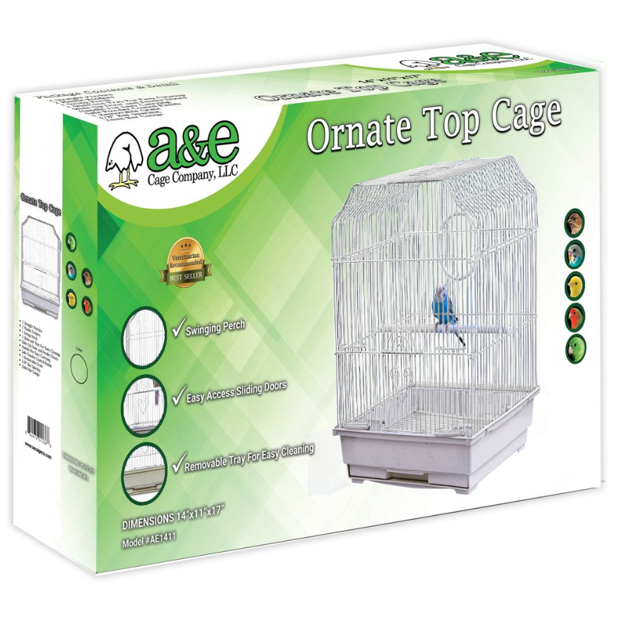 Ornate Top Cage Bird 14"x11"x17