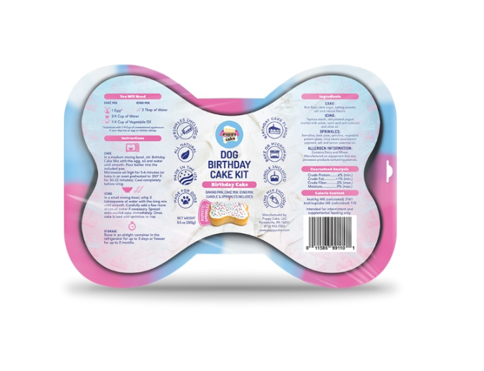 Dog Birthday Cake Kit - Birthday Cake Flavor with Pupfetti Sprinkles