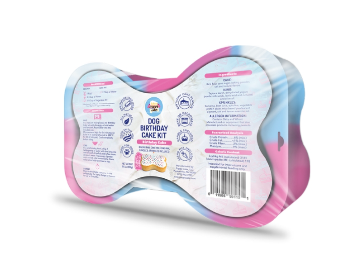 Dog Birthday Cake Kit - Birthday Cake Flavor with Pupfetti Sprinkles