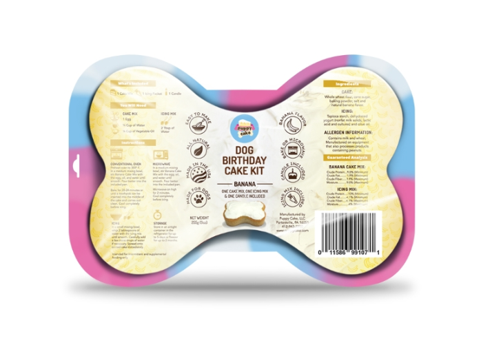 Dog Birthday Cake Kit - Banana