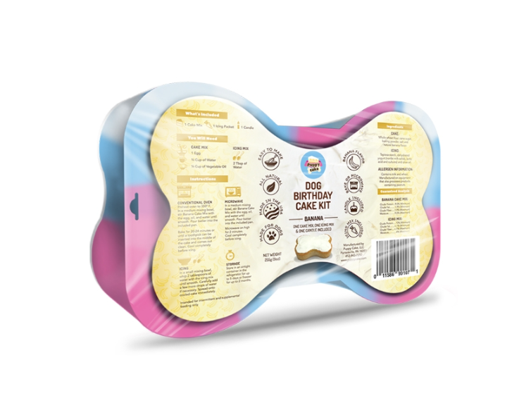 Dog Birthday Cake Kit - Banana