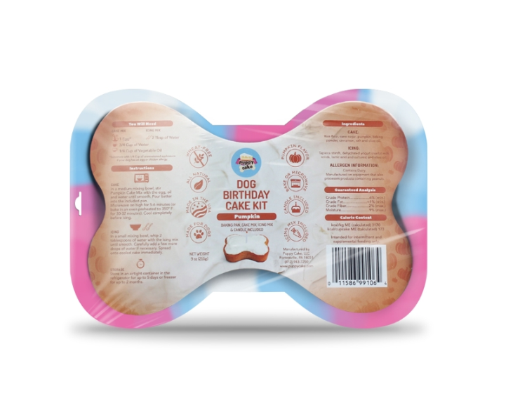 Dog Birthday Cake Kit - Pumpkin