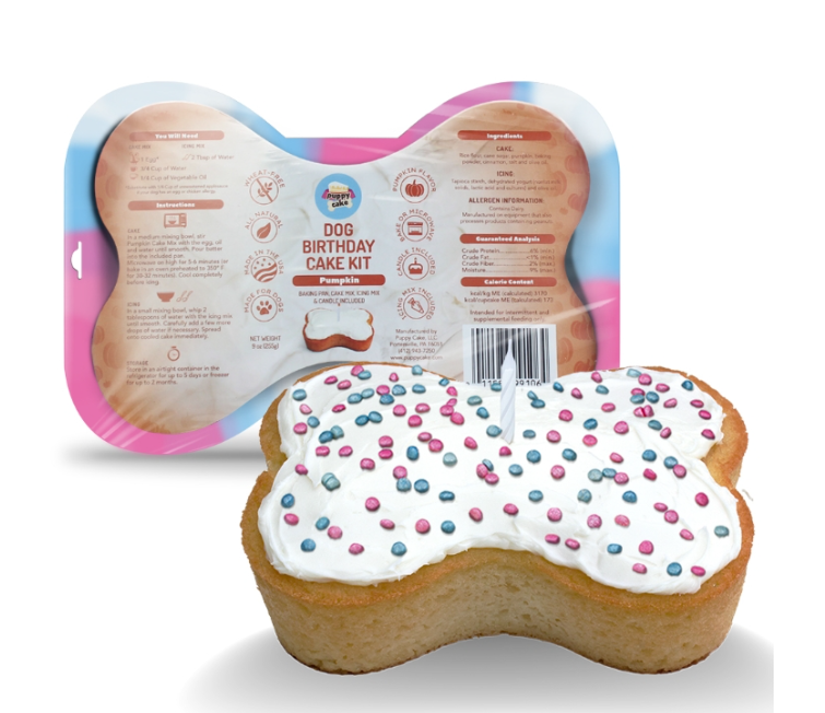 Dog Birthday Cake Kit - Pumpkin