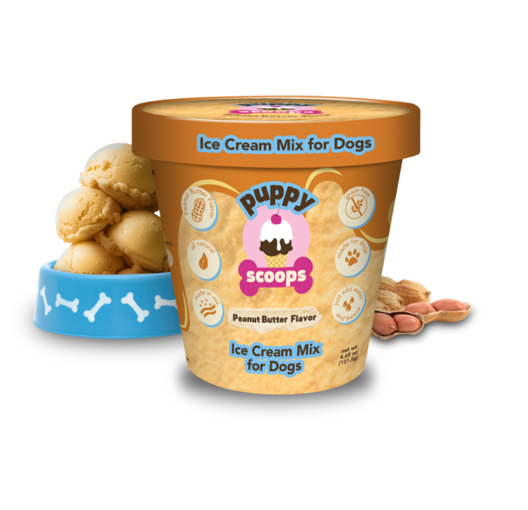 Puppy Scoops Ice Cream Mix - Peanut Butter, Pint Size, 4.65 oz