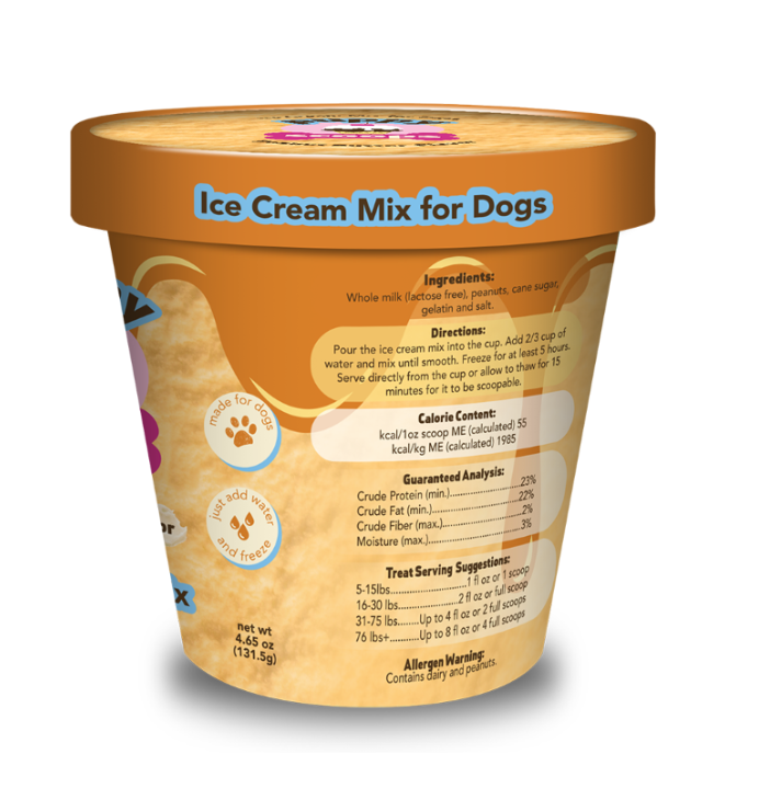 Puppy Scoops Ice Cream Mix - Peanut Butter, Pint Size, 4.65 oz