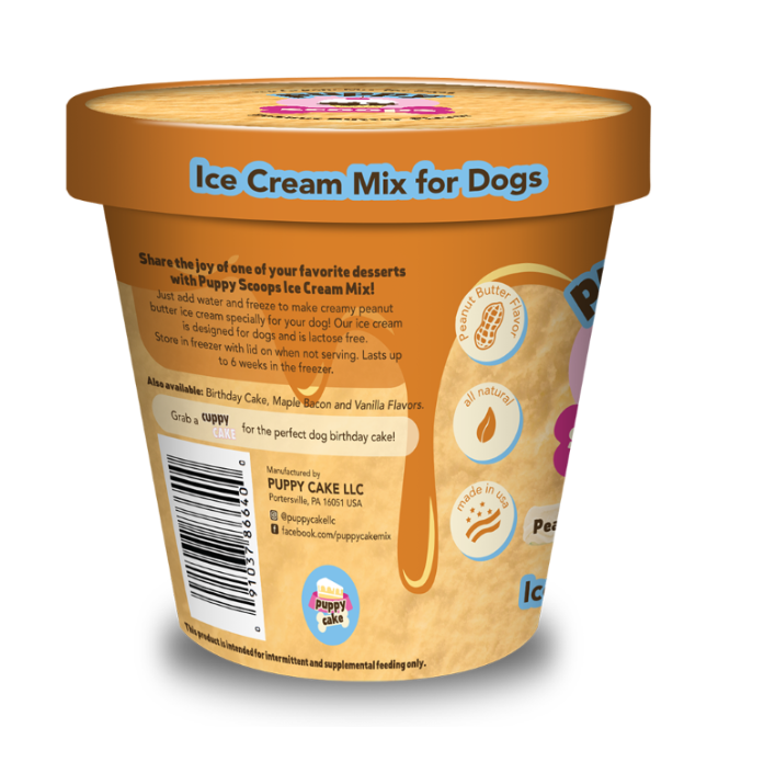 Puppy Scoops Ice Cream Mix - Peanut Butter, Pint Size, 4.65 oz