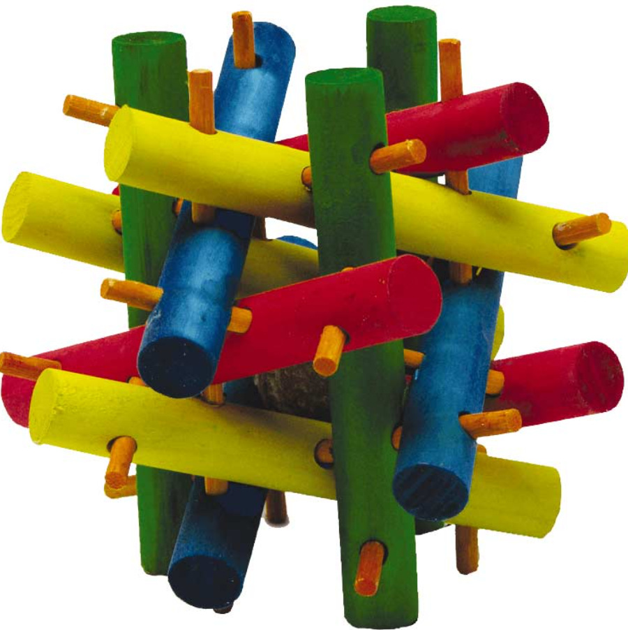 Kaytee Knot Nibbler Mini Colorful Wooden Chew Toy for Small Animals