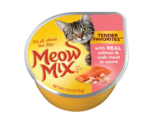 Tenders in Sauce With Real Salmon & Crab Cat Food