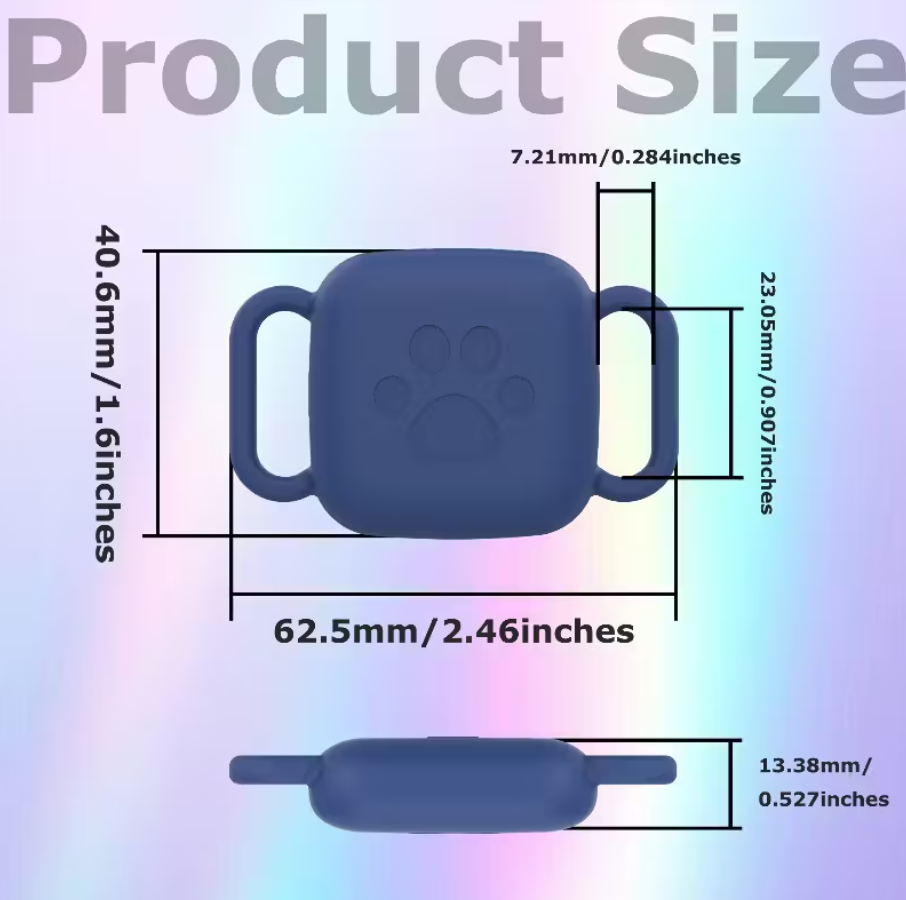 AirTag Cover for Dog or Cat Collars Paw Square