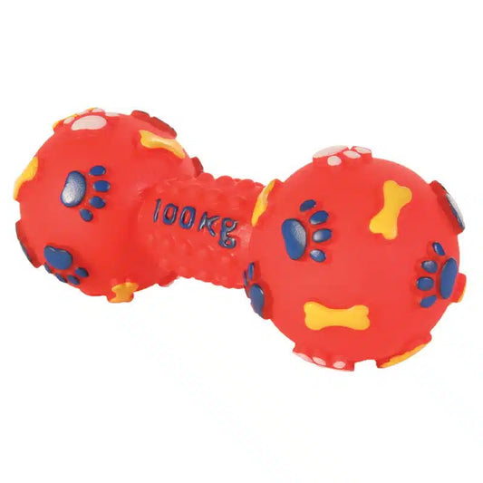 Silicone Pet Dumbbell Sound Toy