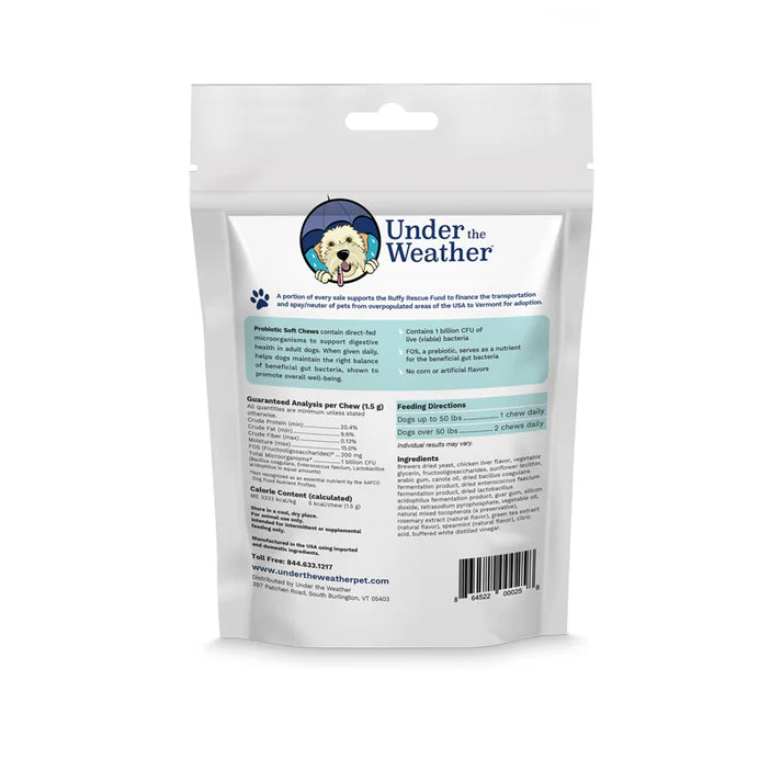 UNDER THE WEATHER PROBIOTIC SOFT CHEWS FOR DOG