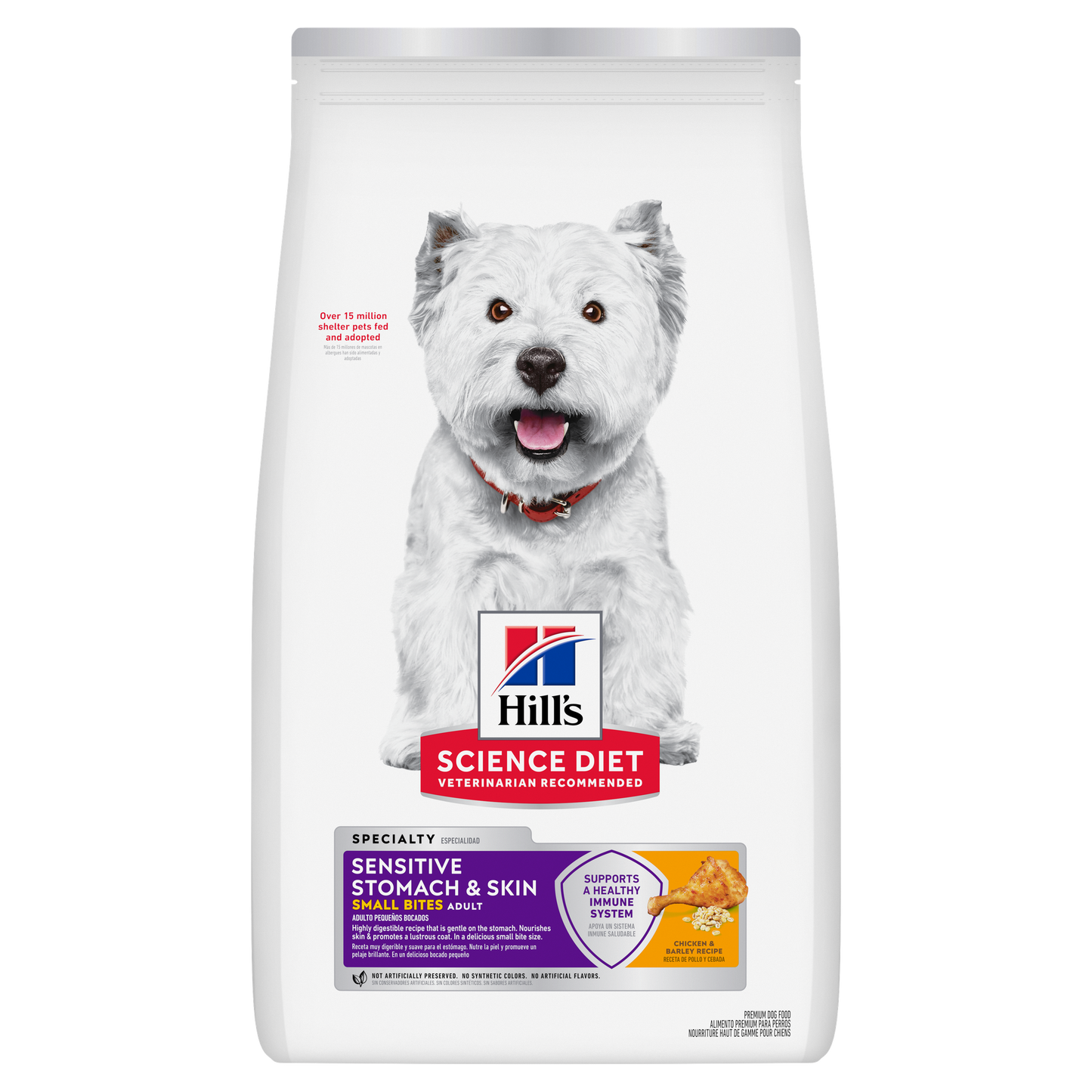 Hill's Science Diet Adult Sensitive Stomach & Skin Small Bites Chicken & Barley Recipe Dog Food