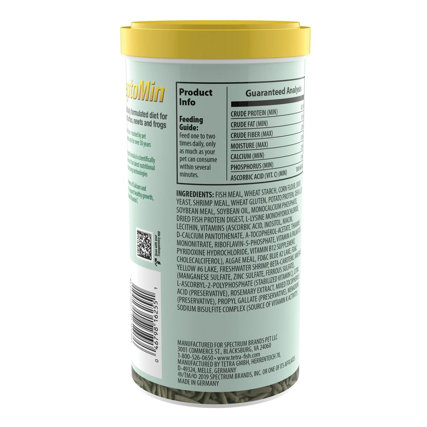 Tetra ReptoMin Floating Food Sticks for Aquatic Turtles, Newts and Frogs, 10.59 oz.