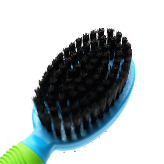 Cepillo Combo 2 En 1 Para Perro Pet Spa Cerdas Suaves Y Duras Haaf(l)