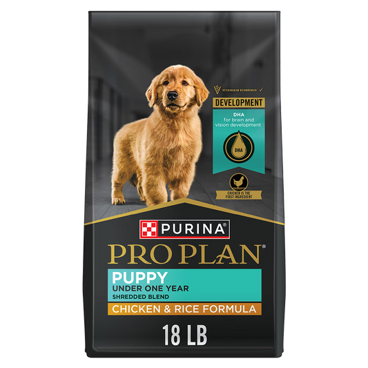 Pro Plan Puppy Shredded Blend Chicken & Rice Formula Dry Dog Food