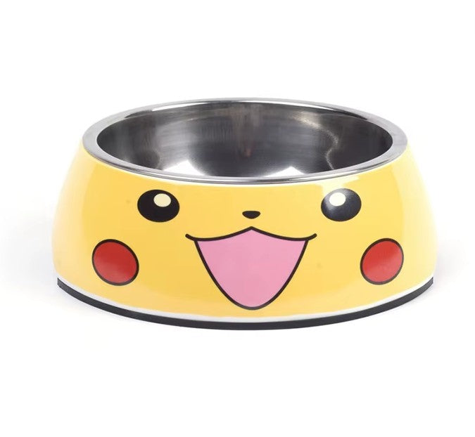Stainless Steel Dog Bowl Pet Cartoon Feeding Bowl Dog Basin - Mascotito PR